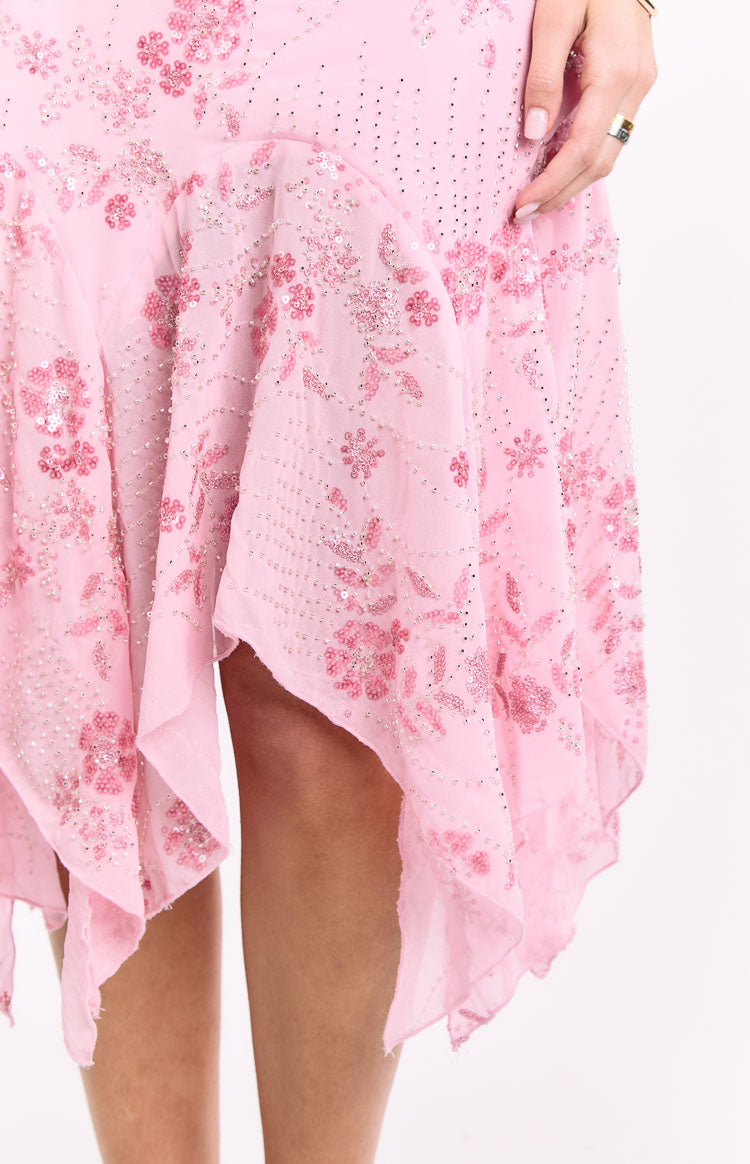 Another World Pink Sequin Midi Dress — 11