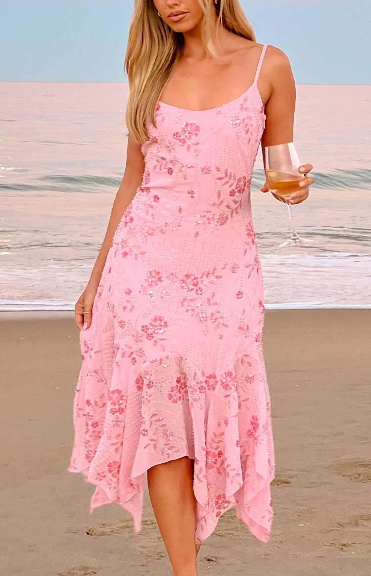 Another World Pink Sequin Midi Dress — 13