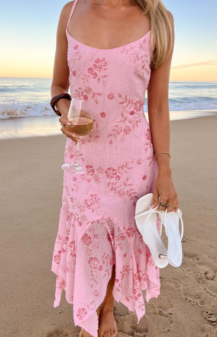 Another World Pink Sequin Midi Dress — 15