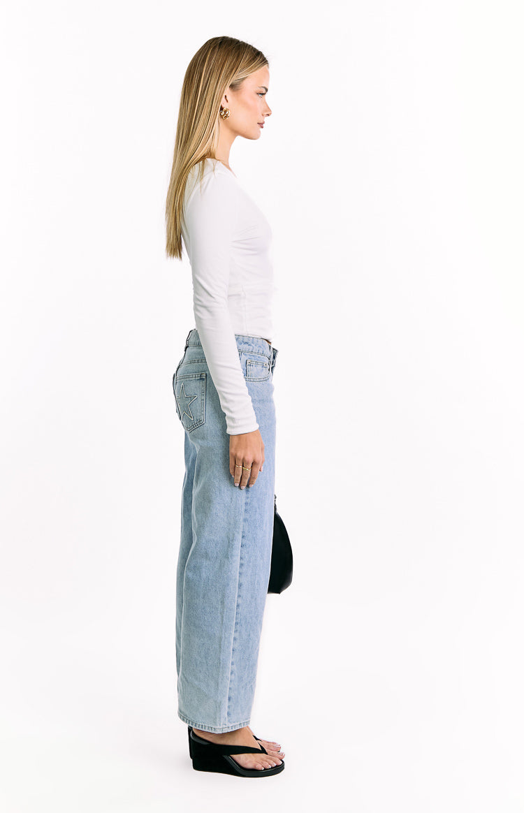 Elkie White Tie Waist Long Sleeve Top — 5