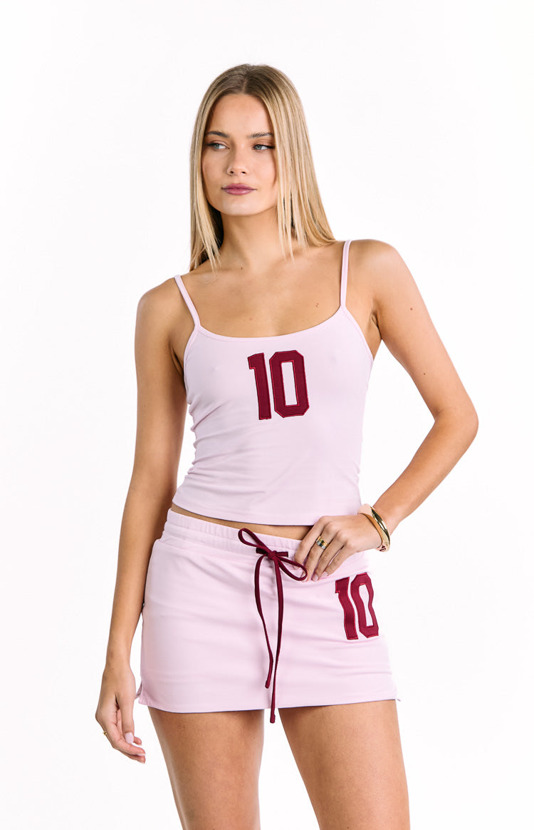 Karey Pink Jersey Top — 1