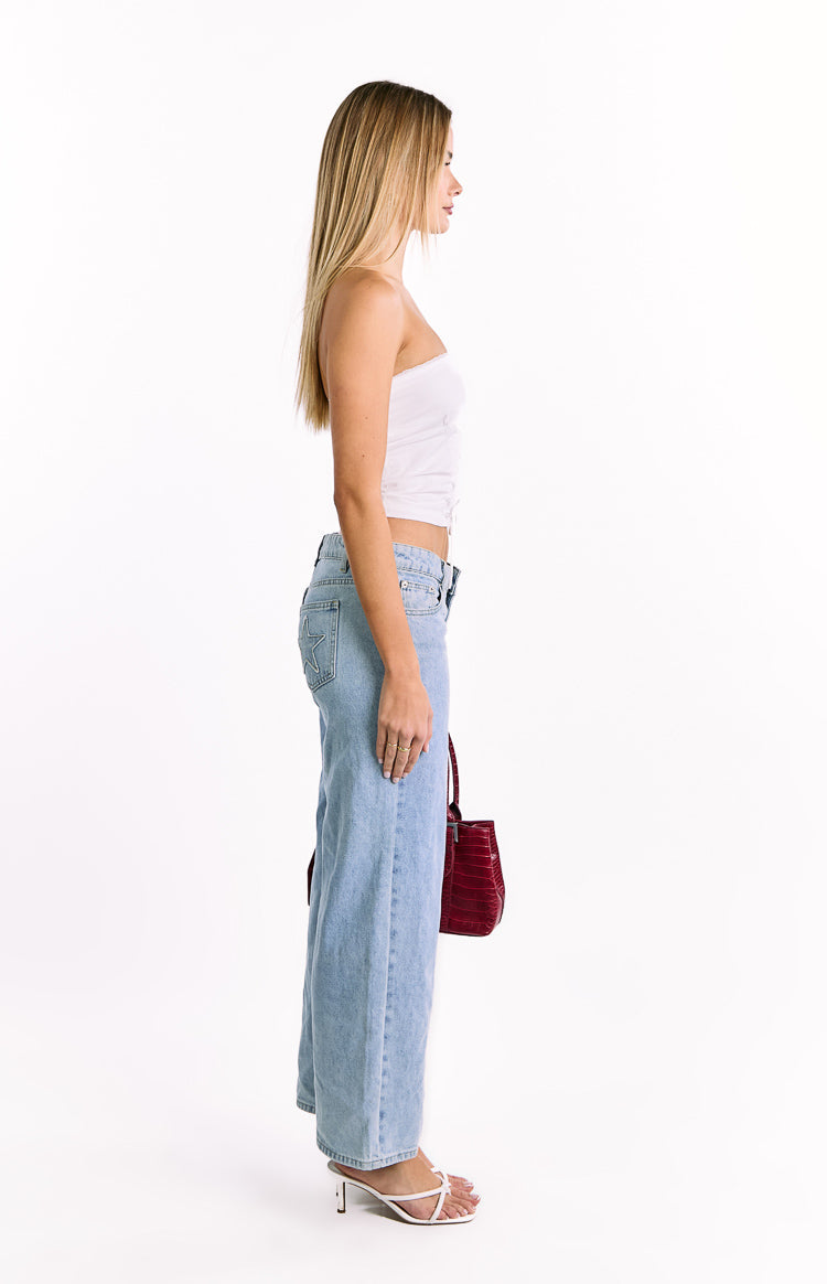 Dakota White Strapless Top — 8