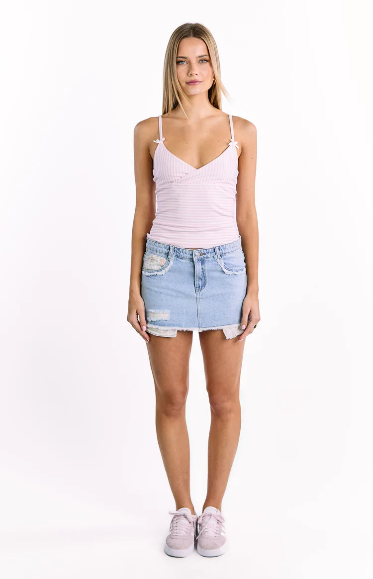 Sweetie White and Pink Stripe Top — 3