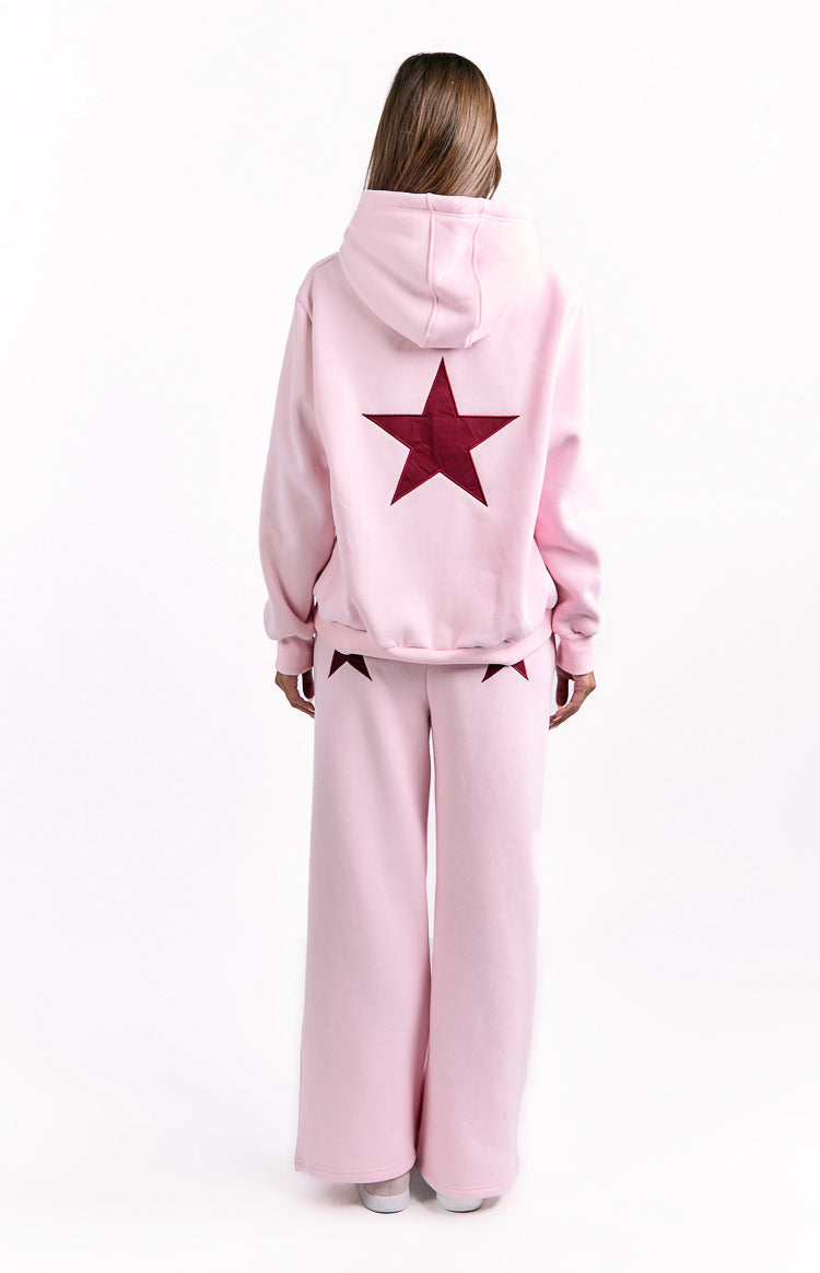 Beginning Pink Burgundy Star Hoodie — 5