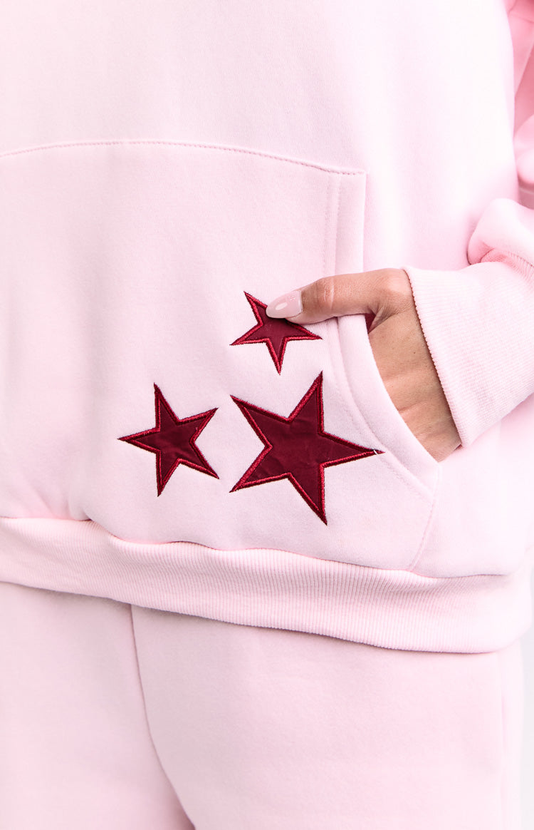 Beginning Pink Burgundy Star Hoodie — 6