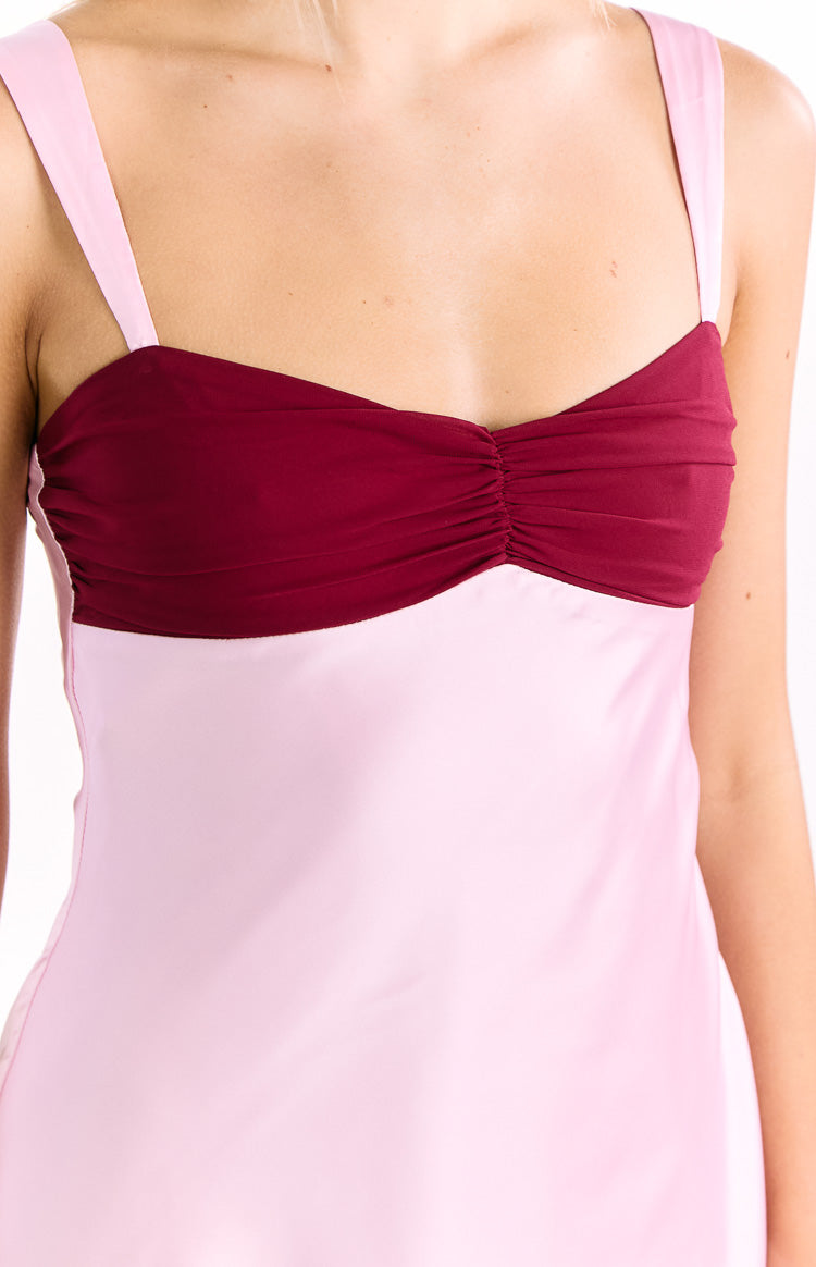 Morgan Pink Contrast Party Mini Dress — 6