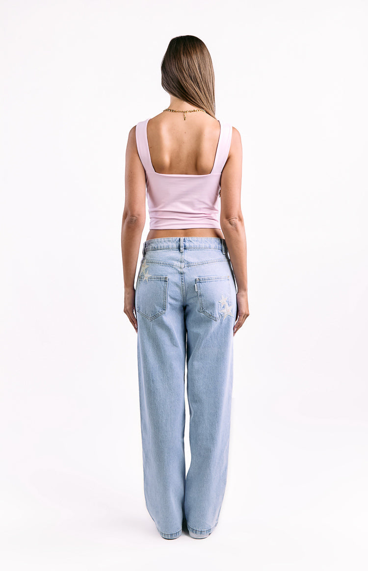 Charli Light Wash Low Waist Baggy Leg Jeans — 9