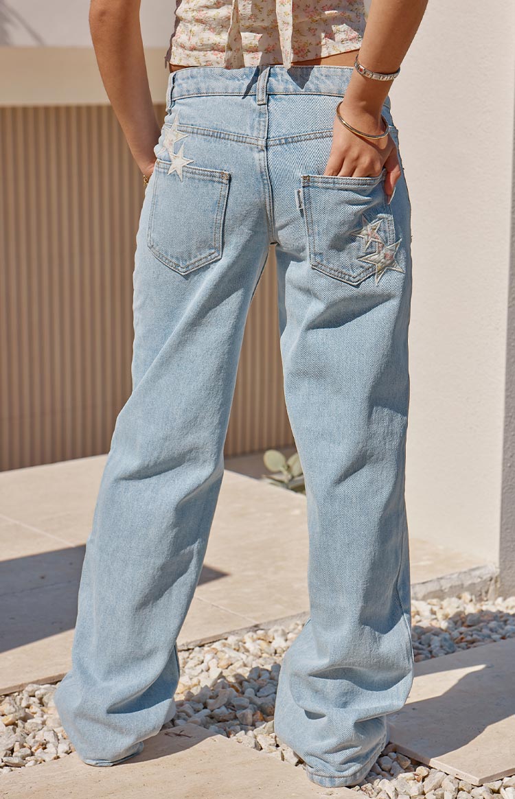 Charli Light Wash Low Waist Baggy Leg Jeans — 11