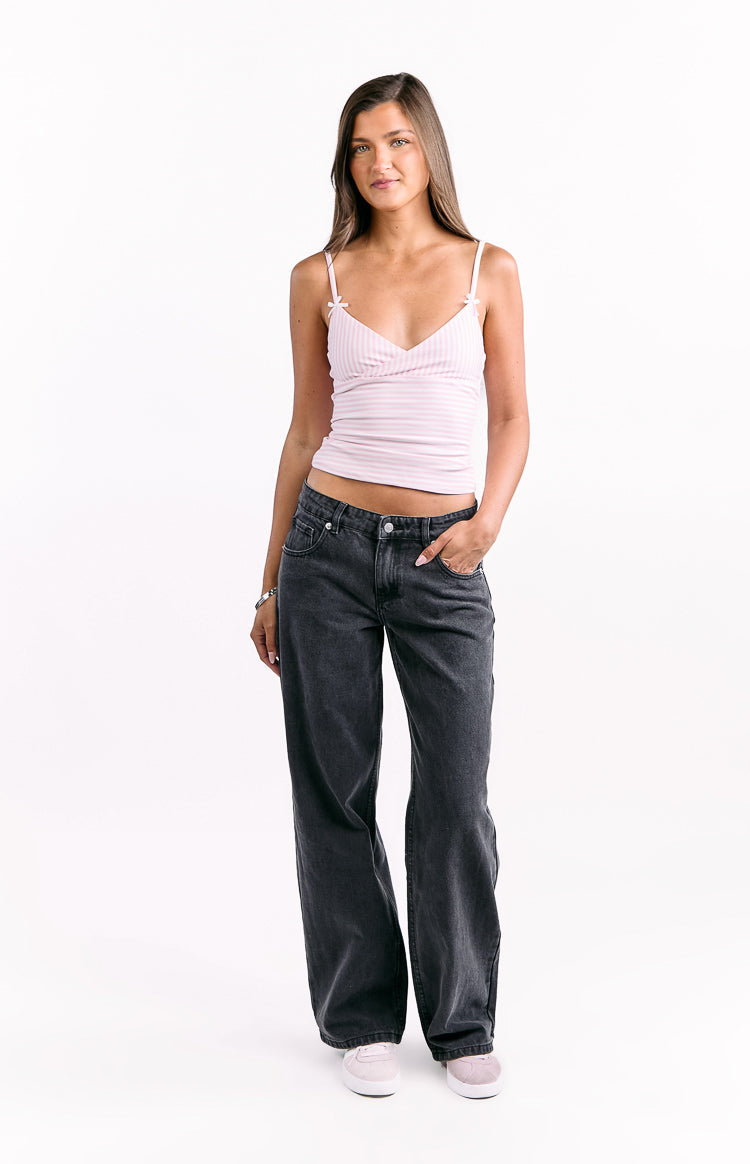 Charli Black Low Waist Baggy Leg Jeans — 4