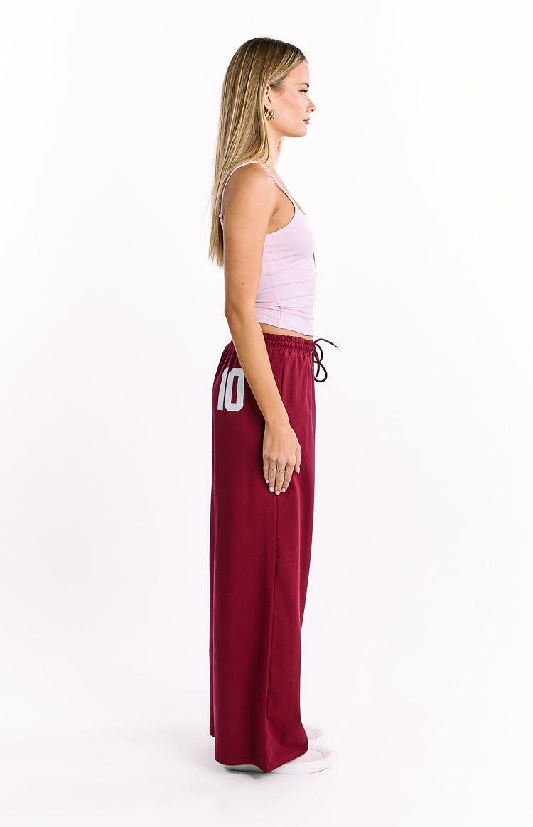 Flo Burgundy Wide Leg Pants — 4