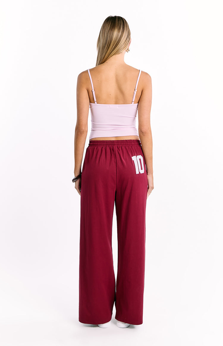 Flo Burgundy Wide Leg Pants — 5