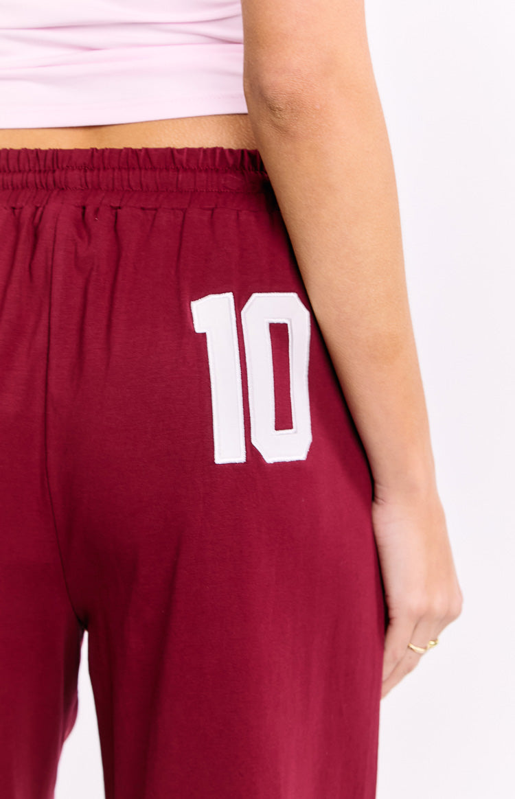 Flo Burgundy Wide Leg Pants — 6