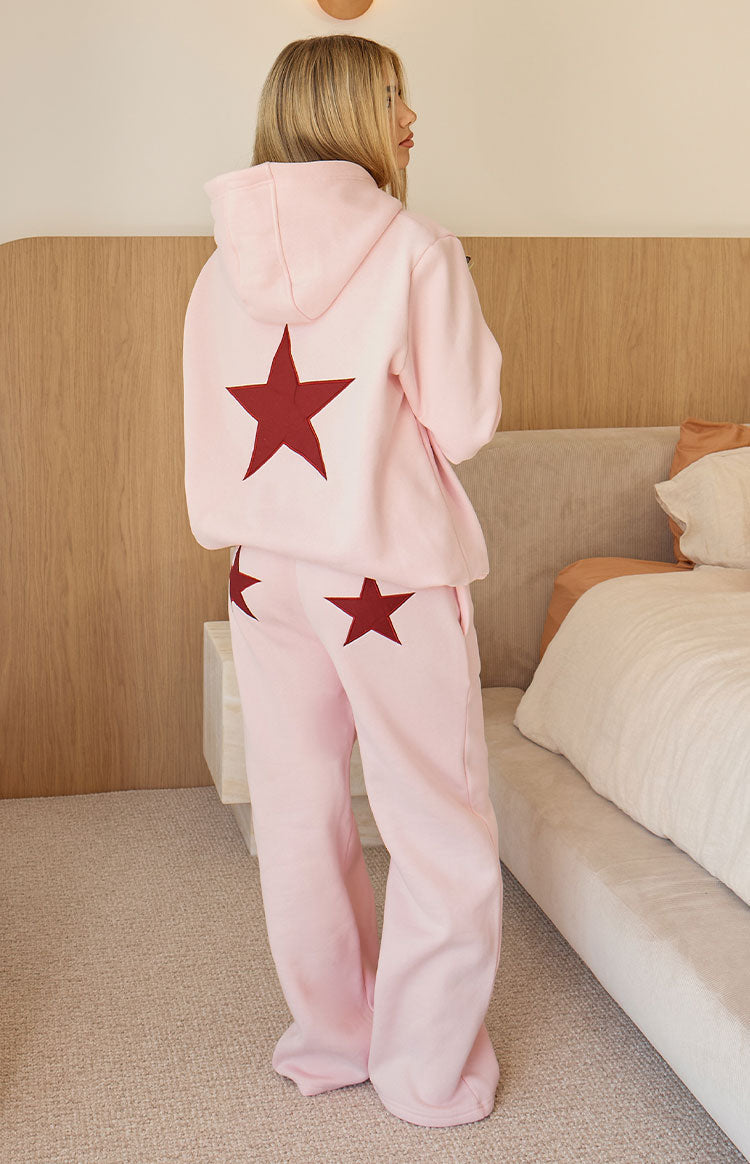 Dania Pink Burgundy Star Track Pants — 7