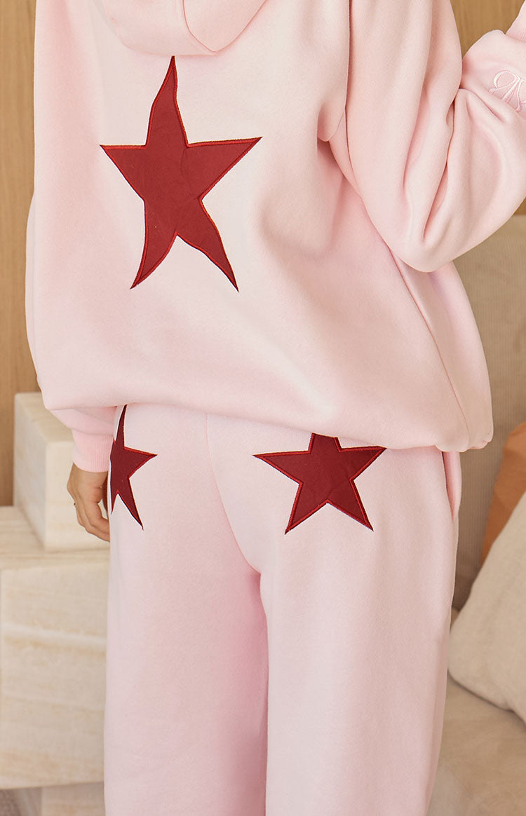 Dania Pink Burgundy Star Track Pants — 8