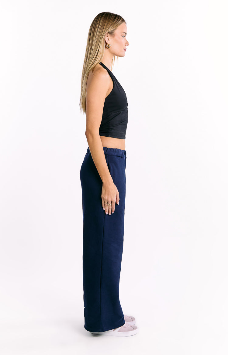 Dania Navy Leopard Star Track Pants — 4