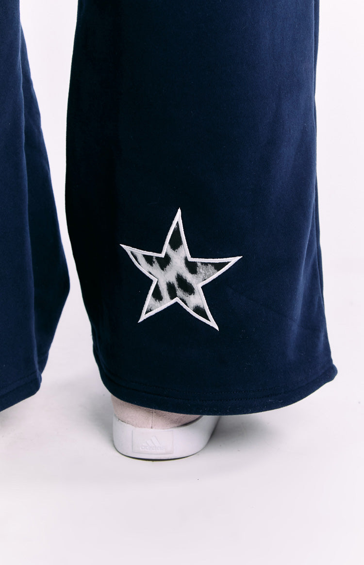 Dania Navy Leopard Star Track Pants — 7