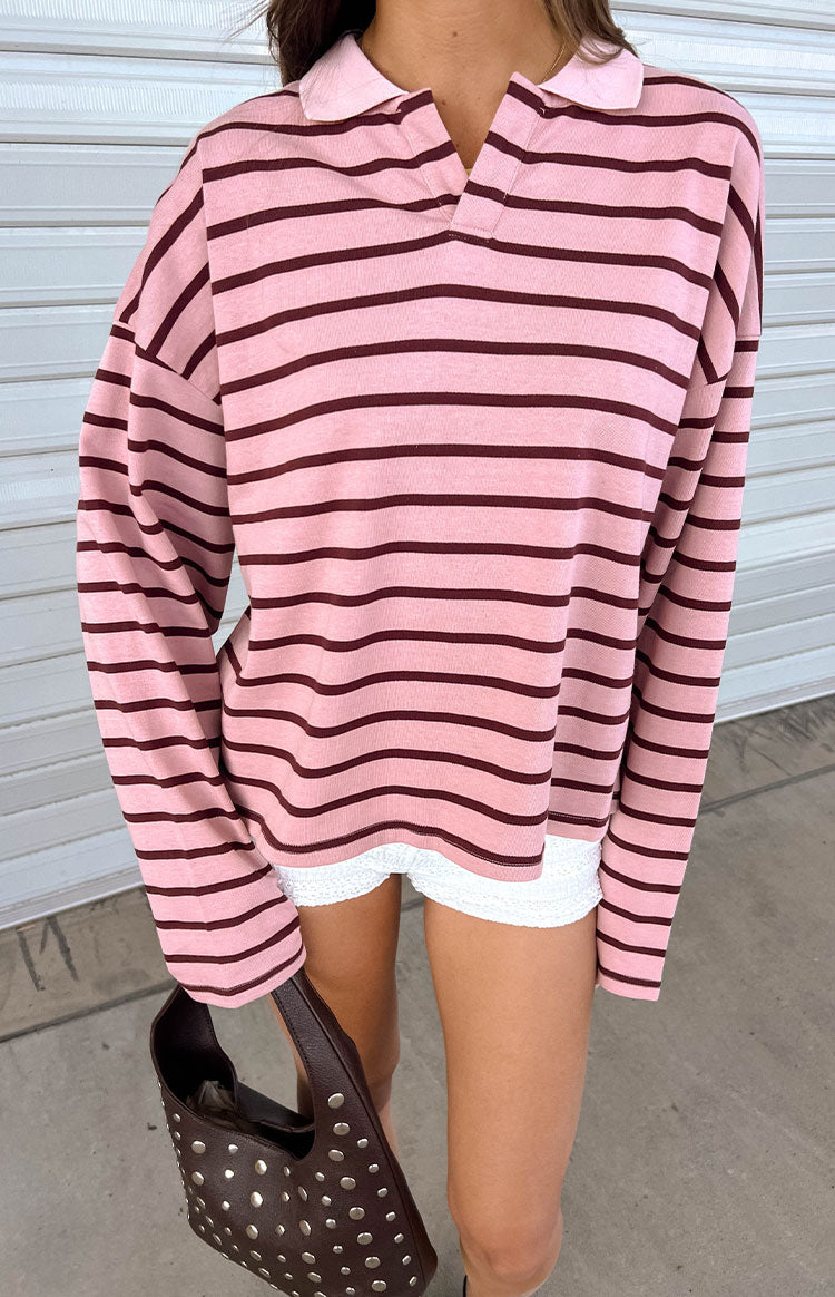 Lioness Rebels Jersey Burgundy Blush Stripe — 1