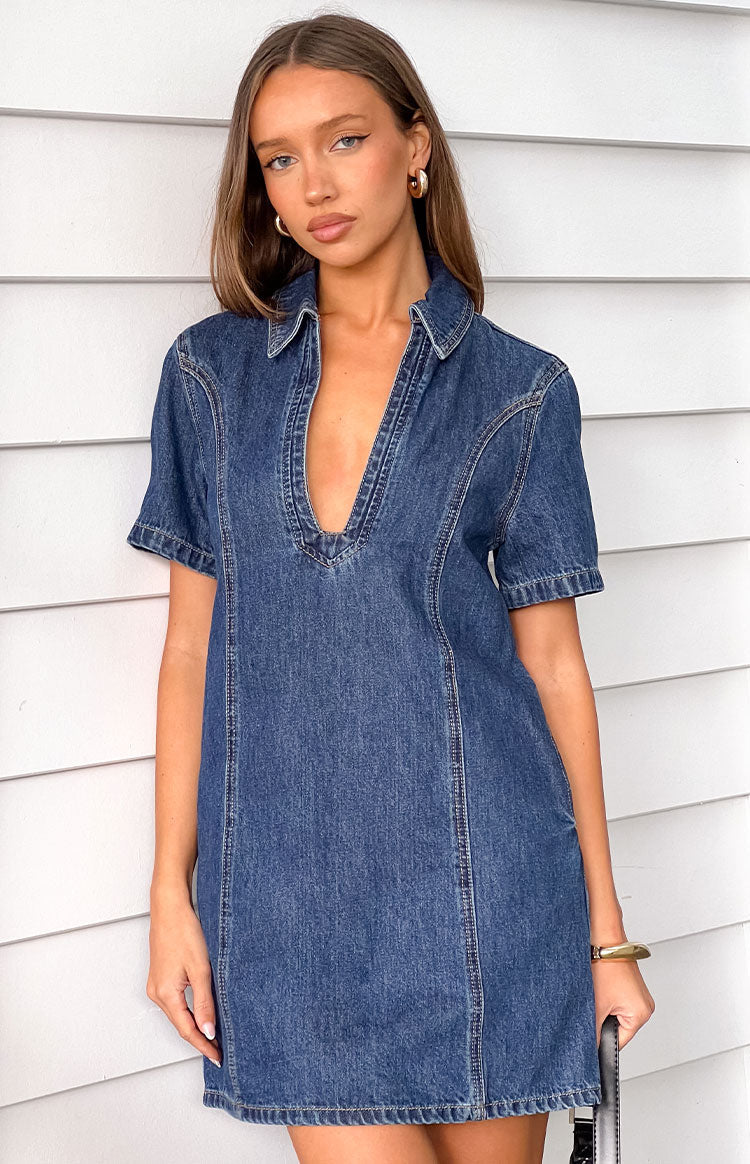 Lachie Dark Wash Denim Mini Dress — 7