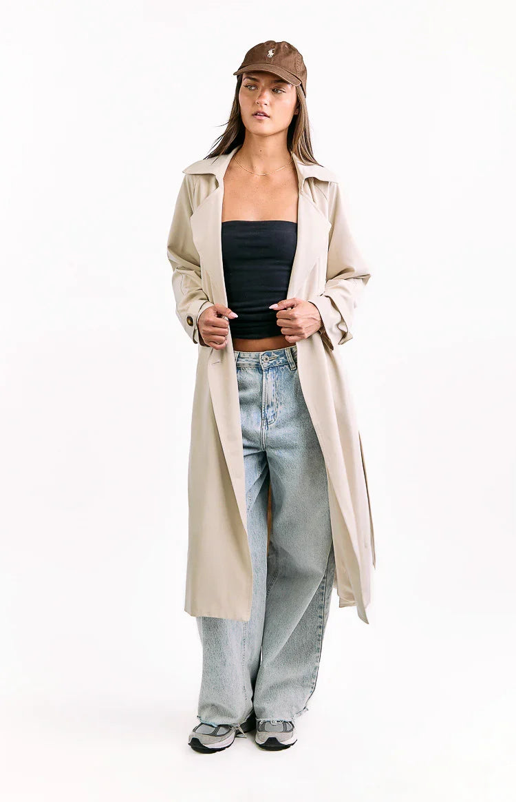 Orla Cream Belted Trench Coat — 2