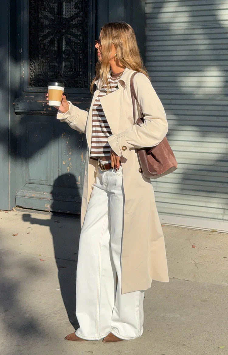 Orla Cream Belted Trench Coat — 3