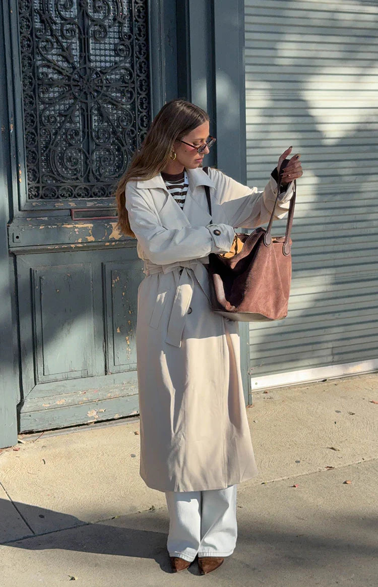 Orla Cream Belted Trench Coat — 4