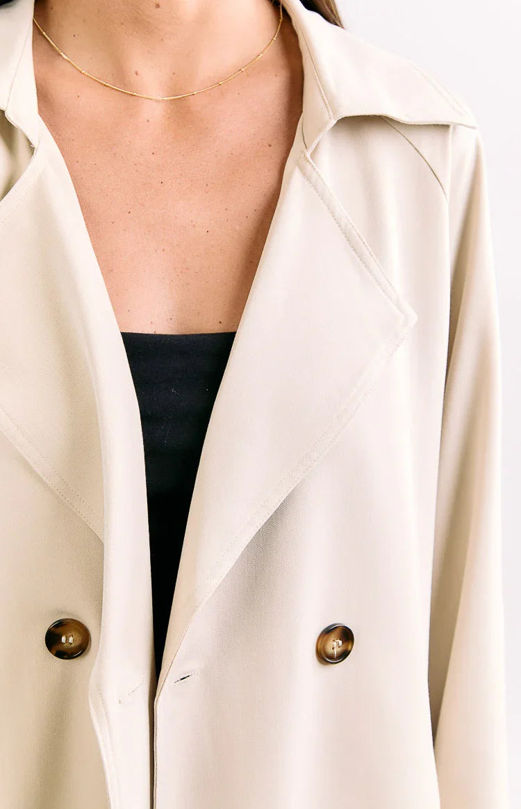 Orla Cream Belted Trench Coat — 8