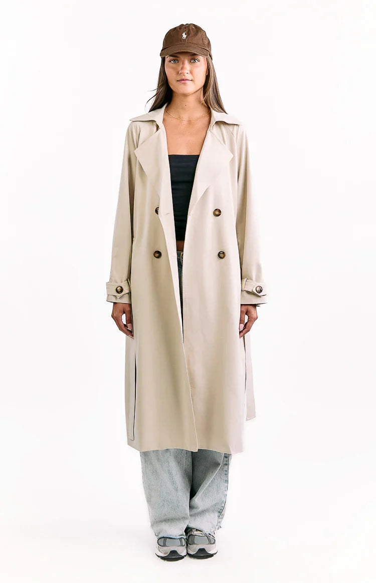 Orla Cream Belted Trench Coat — 9