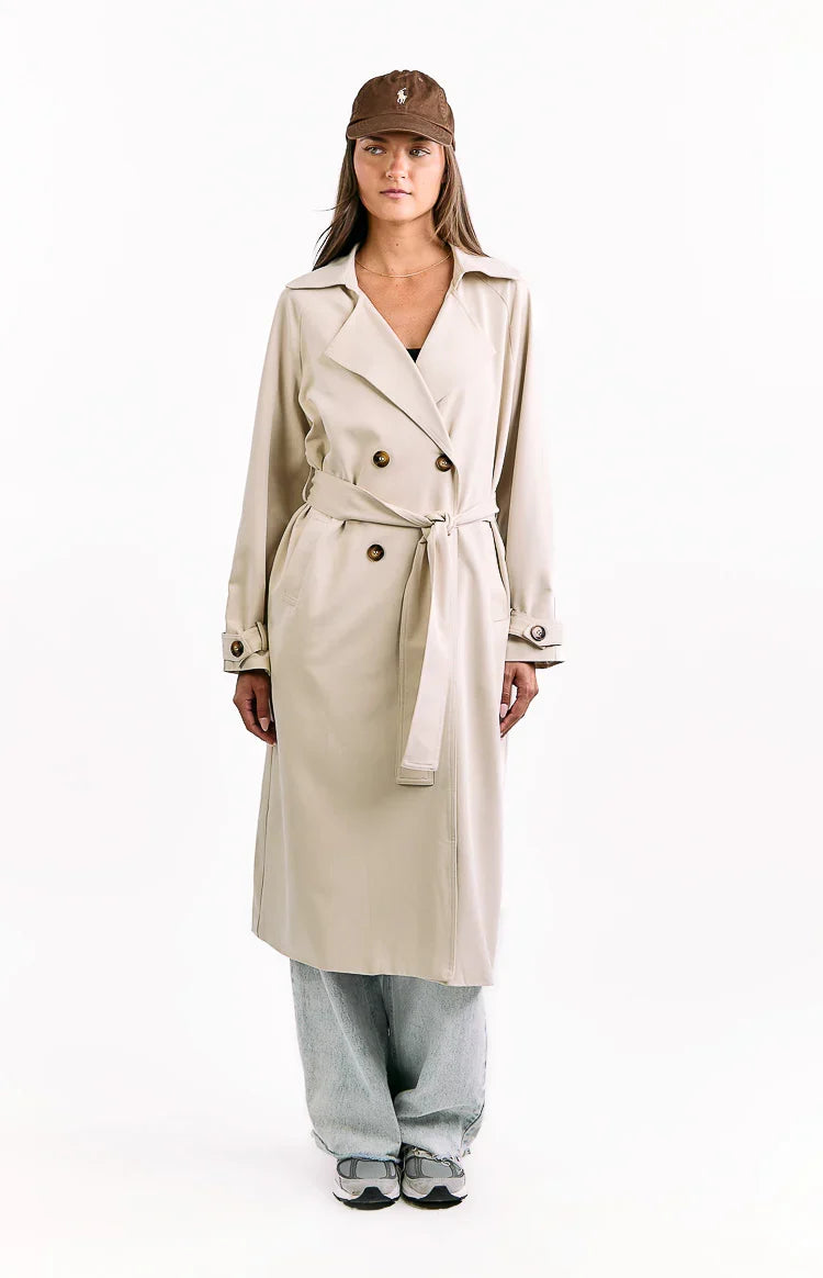 Orla Cream Belted Trench Coat — 10