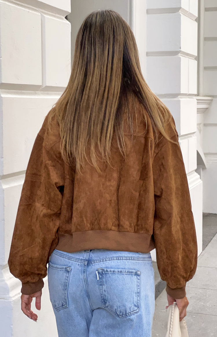 Rebecca Tan Cuffed Suedette Bomber Jacket — 4
