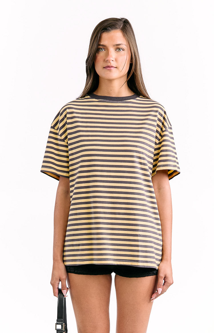Alba Yellow Stripe Oversized Tee — 7