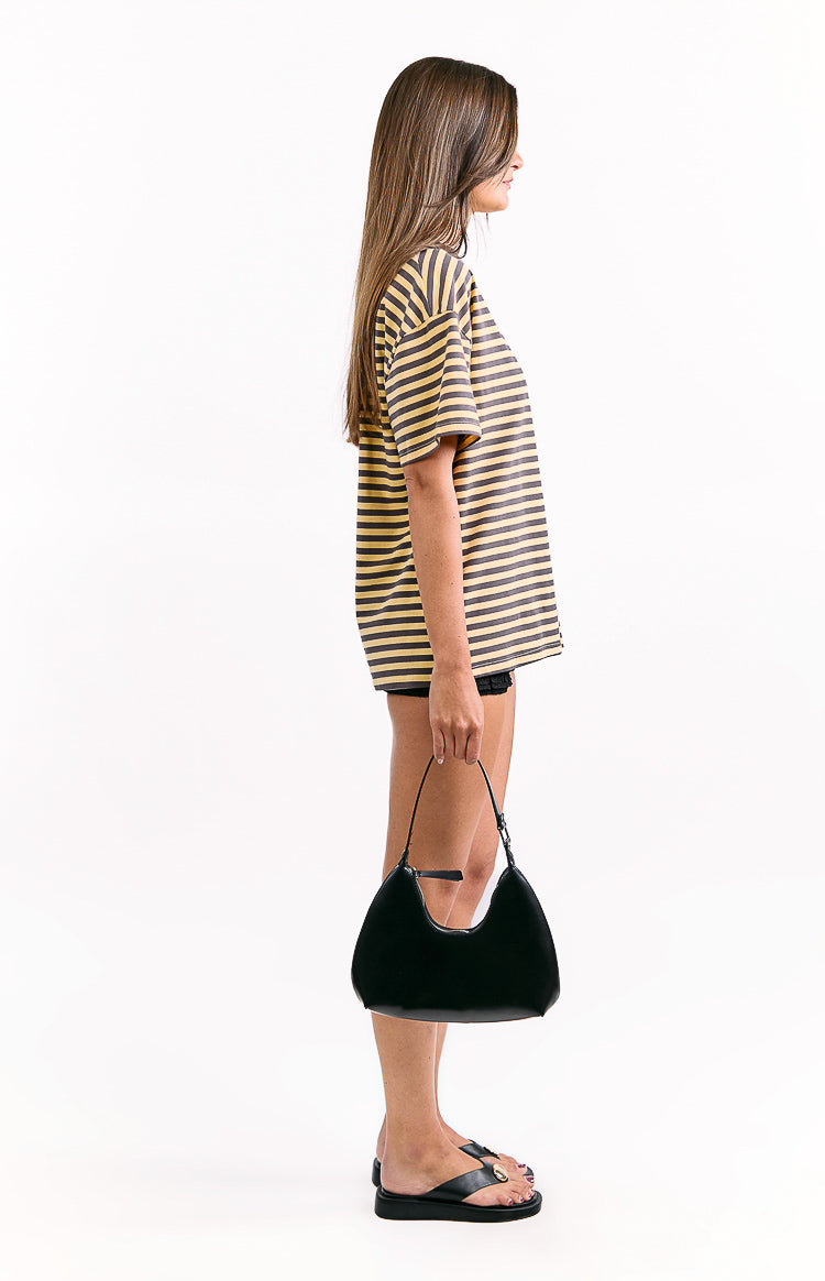 Alba Yellow Stripe Oversized Tee — 11