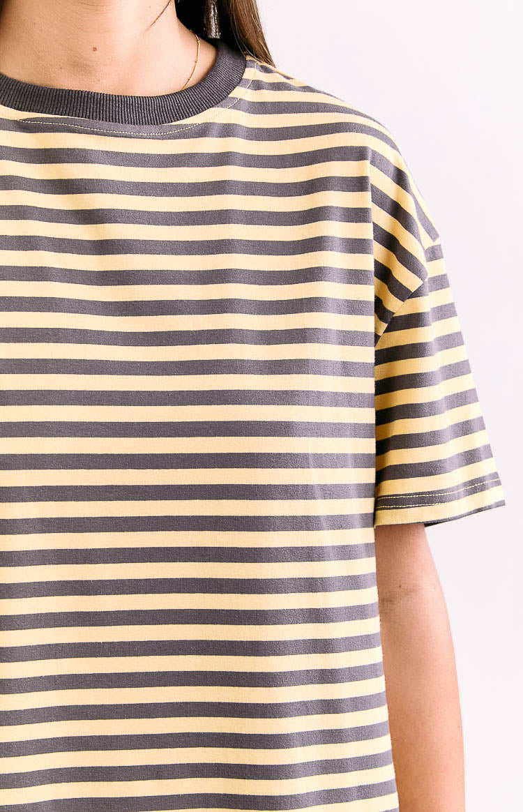 Alba Yellow Stripe Oversized Tee — 13