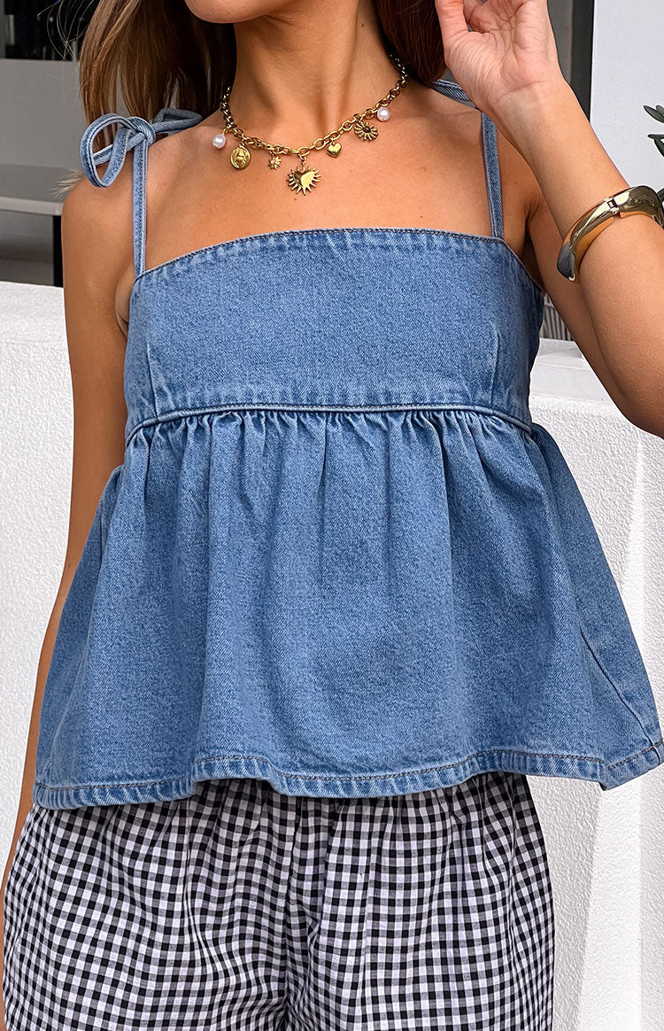 Ethel Blue Denim Top — 8