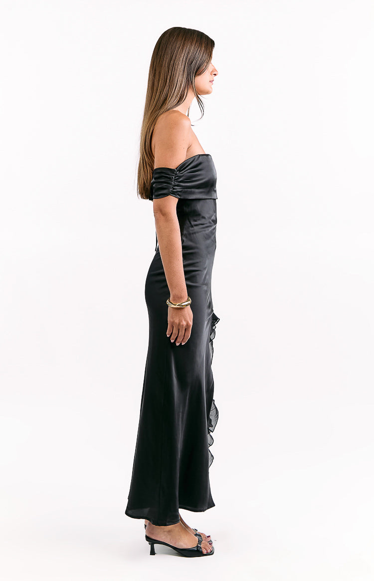 Anica Black Off Shoulder Maxi Dress — 4