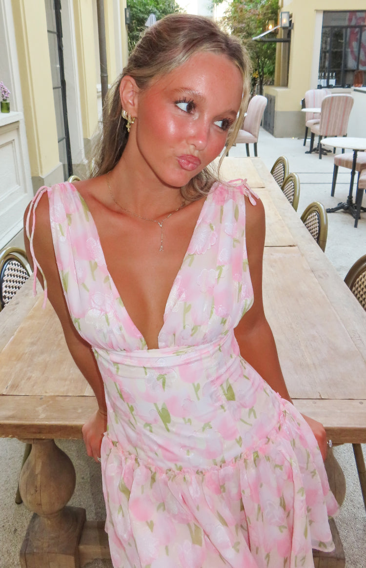 Effie Pink Floral Mini Dress — 4