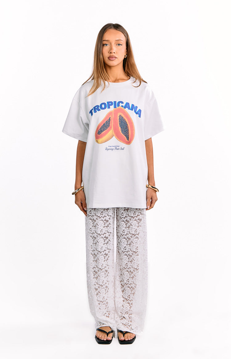 Jev White Lace Pants — 3