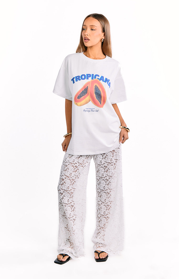 Jev White Lace Pants — 5