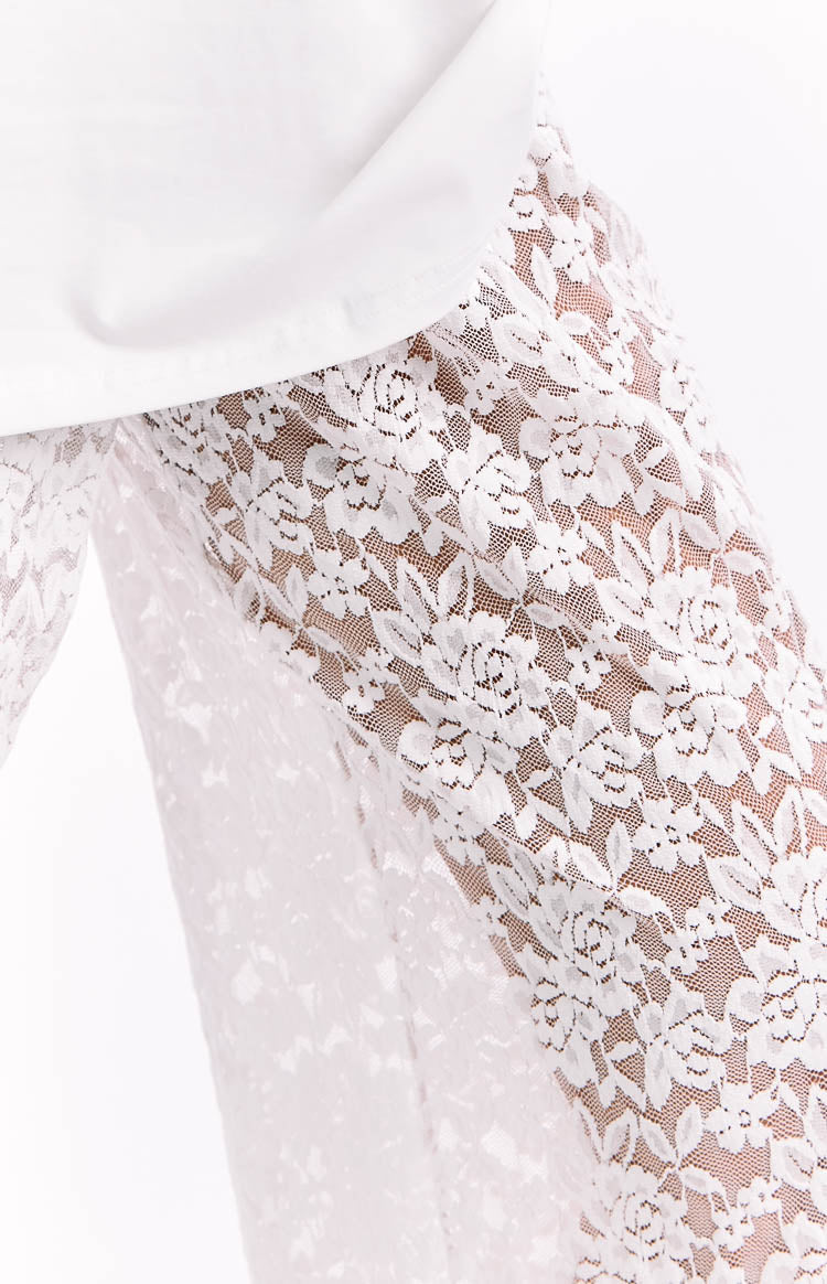 Jev White Lace Pants — 8