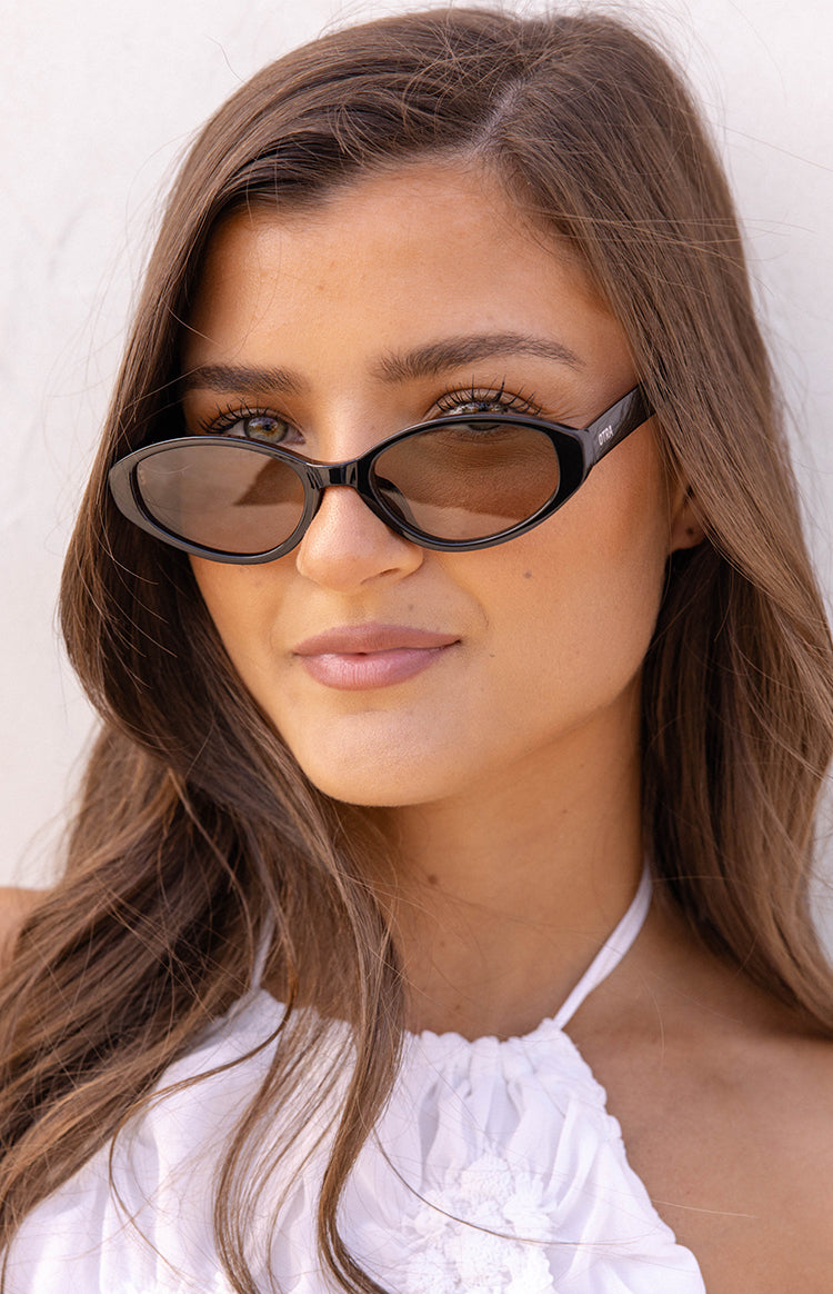 Otra Eyewear Ivy Black Olive Cat Eye Sunglasses — 6