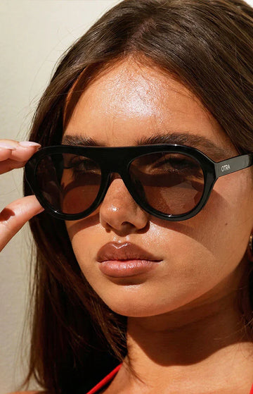 Otra Eyewear Maddy Black Aviator Sunglasses — 1