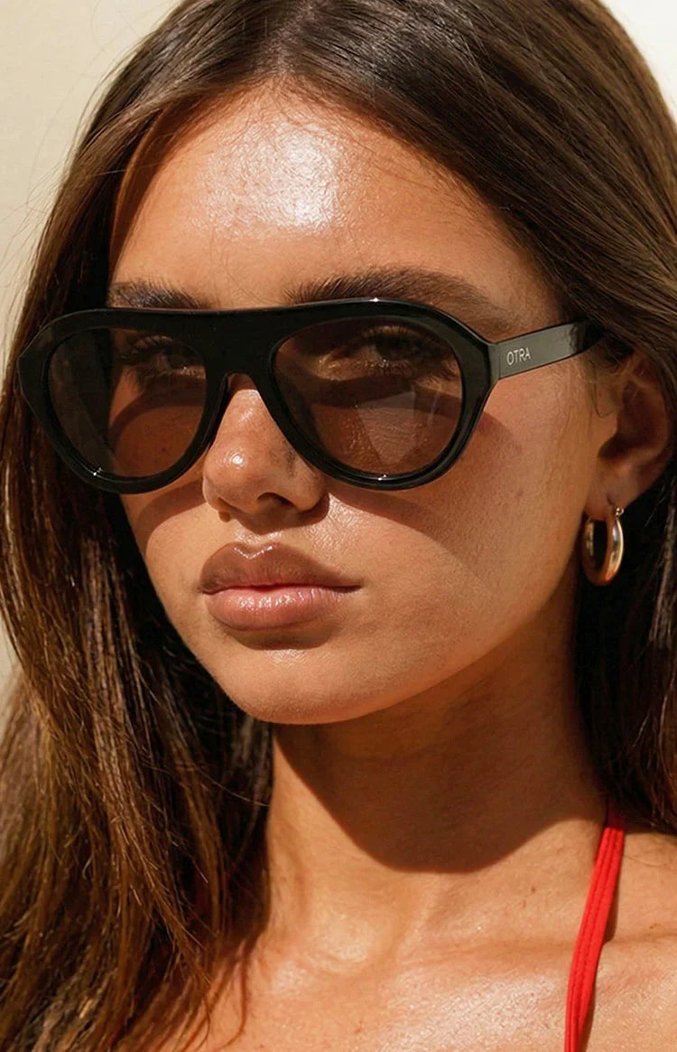 Otra Eyewear Maddy Black Aviator Sunglasses — 4