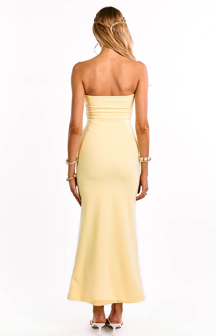 Arizona Yellow Crepe Maxi Dress — 7