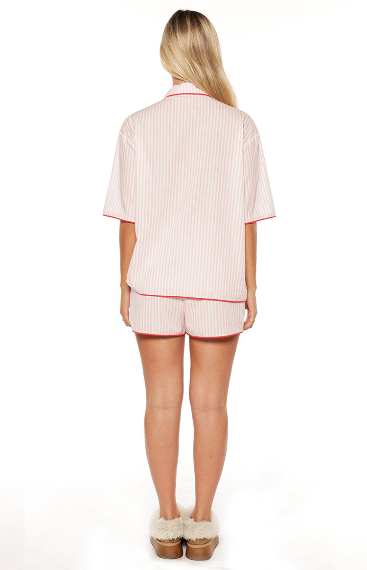 Alexea Pink Stripe Pajama Shirt — 11