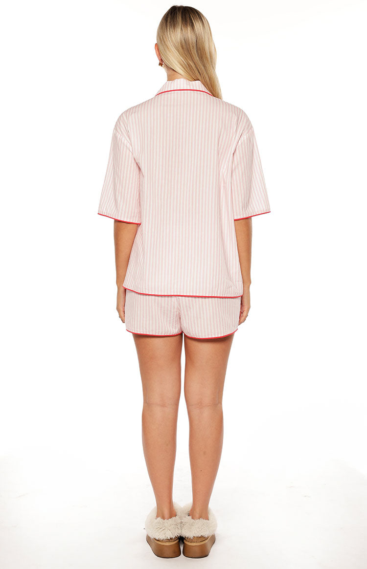 Alexea Pink Stripe Pajama Shorts — 10