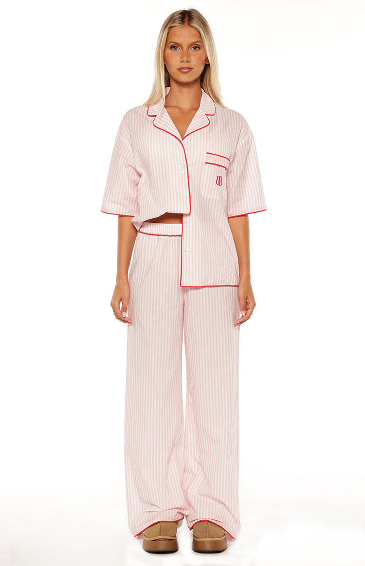 Alexea Pink Stripe Pajama Pants — 2