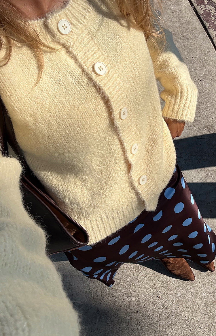 Ellia Butter Yellow Button Down Cardigan — 8