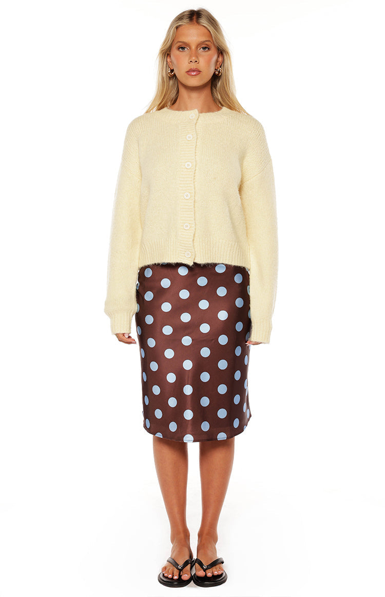 Ellia Butter Yellow Button Down Cardigan — 10