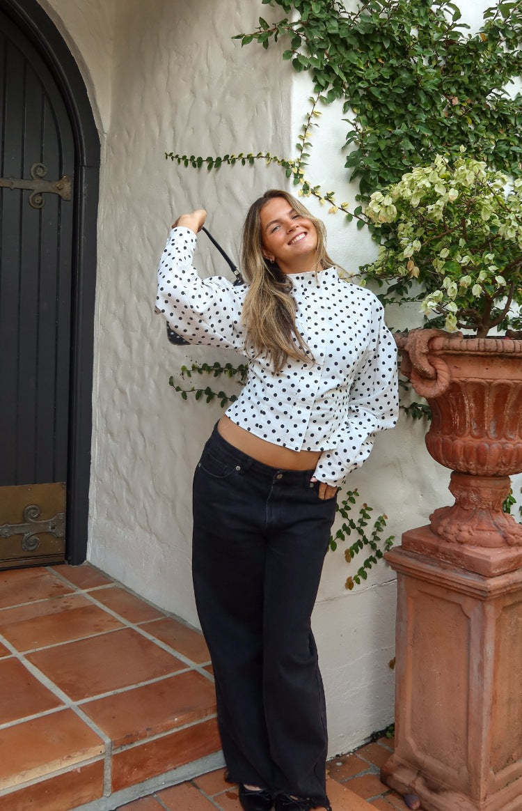 Front Page White Polka Dot Jacket — 3