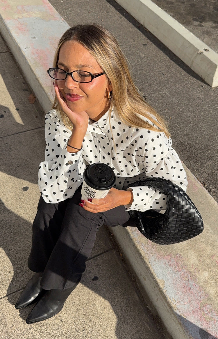 Front Page White Polka Dot Jacket — 7