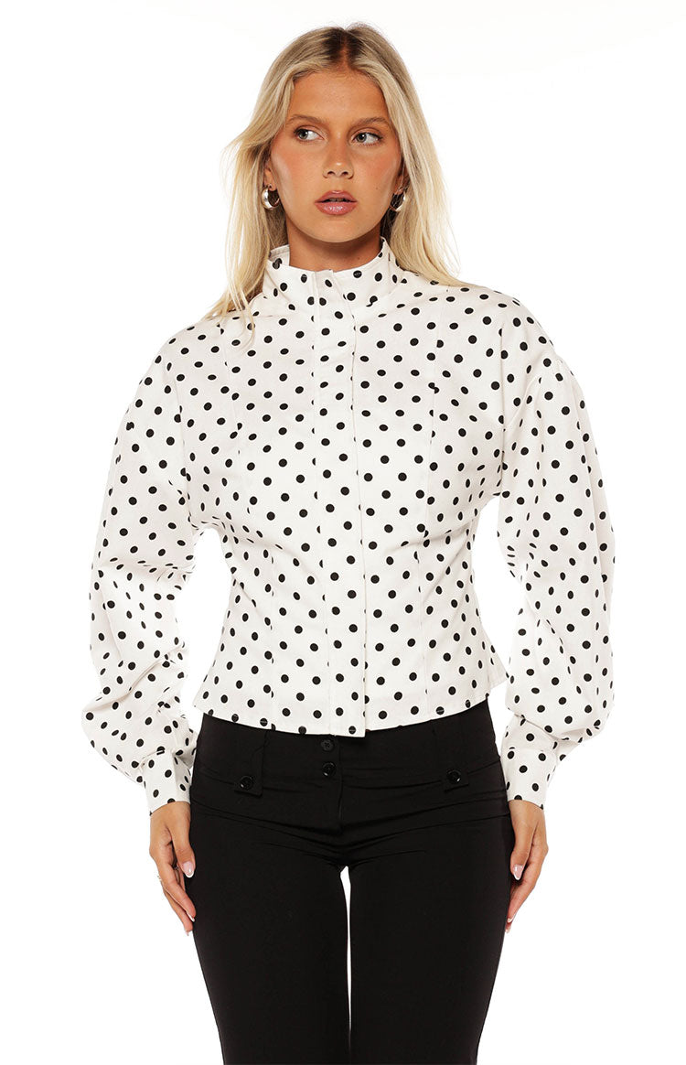 Front Page White Polka Dot Jacket — 9